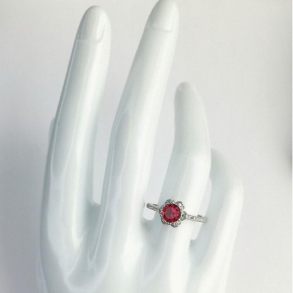 Lab Created Ruby CZ Ring size 7 - Picture 3 of 8